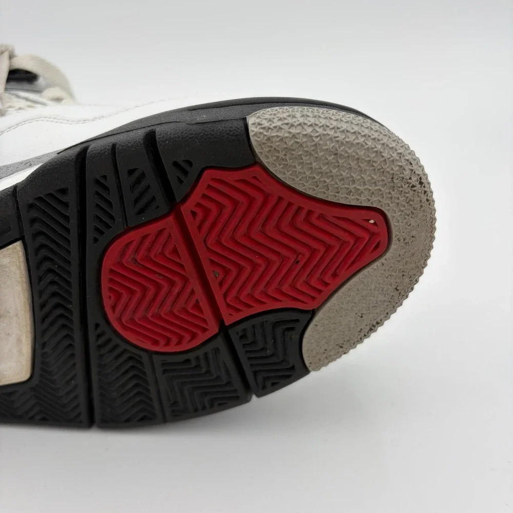 Air Jordan 4 Cement Shoes 2025 White Black Gray Red Mens 9 FV5029-100